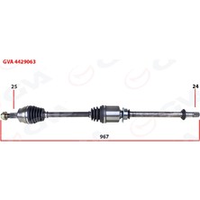 GVA Depomix Komple Aks Sağ Milli Doblo 1.3 Multijet 10 970MM