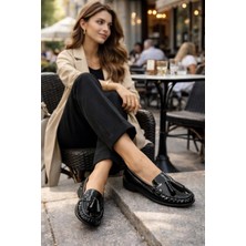 Eforia 2601 Siyah Loafer Tam Ortopedik Casual Günlük Kadın Ayakkabı