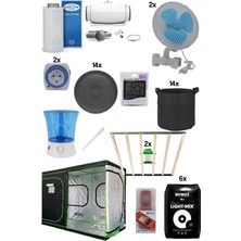Grow Wizard 300X150X200 Bitki Yetiştirme Kabin Seti Pro