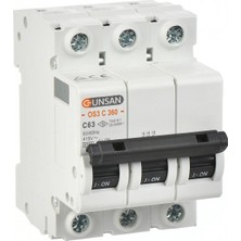 Günsan Elektrik Günsan 3X63A C Serisi 6ka Otomatik Sigorta OS3C360-3C63