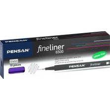 Belirtilmemiş Pensan 6500 Keçe Uç Kalem Mavi (10 Lu Paket)