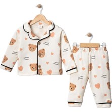 Parla Home Kapli Ayı Baskılı Pijama Takım 9 Ay,12 Ay,18 Ay,2y Erkek
