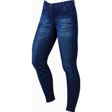 Dublin Shona Kadın Vintage Jean Görünümlü Silikon Grip Binicilik Pantolonu