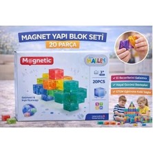 Pileli Store SH59837 Magnet Küp Yapı Blok Seti 20 Parça-Zrv