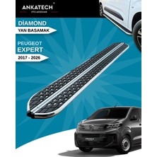 Ankatech Peugeot Expert Kısa Şasi (L1)  2017-2026 Krom Dıamond Yan Basamak 215 cm (Kısa Şasi)