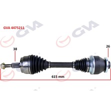 GVA Depomix Komple Aks Sol Transporter T5 2.5 Tdi 03-11 6 Vites 615MM