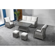 İserdi Garden Iserdi Garden Izmir Rattan Bahçe Balkon Koltuk Takımı 3+1+1+Masa+2puf