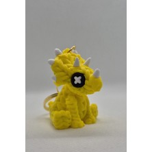 Örgü Desen Triceratops Anahtarlık