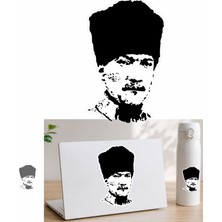 Sticker Usta Atatürk Büyük Türk Silüet Türkiye Türk Bayrağı Mustafa Kemal Atatürk Sticker 00276