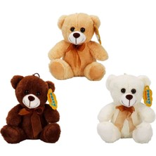 0998 Sun-Jhn-Pff-Sk Peluş Ayi Oturan Kurdeleli̇ 21CM 2r