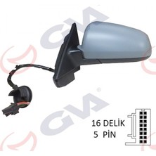 GVA Depomix Diş Dikiz Aynasi Sol A3 03 Elektrikli Isitmali 5 Kapili Astarli Asferikli 5 Fiş VM-010EHAL