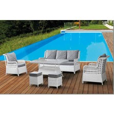 İserdi Garden Iserdi Garden Izmir Rattan Bahçe Balkon Koltuk Takımı 3+1+1+Masa+2puf
