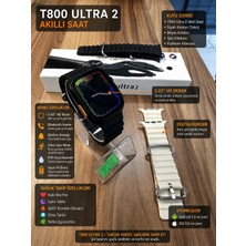 GUNKES WATCH800 Ultra + Akıllı Saat Tüm Cihazlarla Uyumlu Çift Kordon Bluetoothlu Türkçe Menü 2025 Sürüm Gri, One Size