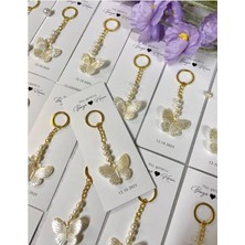 Umut Hediyecilik Kişiye Özel Tasarlanabilir Mini Kelebekli Anahtarlık Söz/nişan/nikah/kına Hatırası (10ADET)