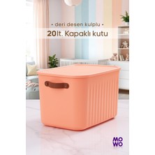 Mowo Home Bigbox Kulplu 20 Lt 1 Adet Somon Dolap Düzenleyici Saklama Kutusu Sepet Organizer Oyuncak Kutusu