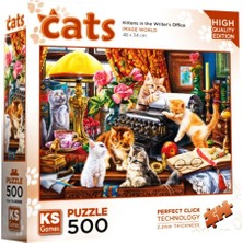 20052 Kittens In The Writer’s Office 500 Parça Puzzle