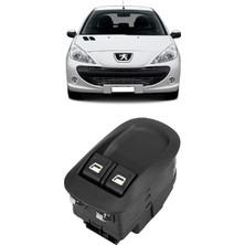 CME PARTS Peugeot 206 1998-2013 Uyumlu Cam Açma Düğmesi Ikili Çerçeveli 6 Pin 6554.WQ
