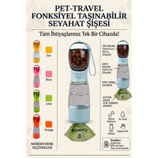 Ego Home 500 ml Taşınabilir Kedi Köpek Suluğu Ergonomik Plastik Seyahat Su Şişesi ve Mama Kabı