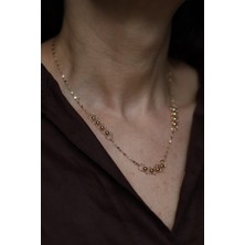 Yenigün Kuyumculuk 14 Ayar Altın Aynalı Zincirli Halkalı Toplu Kolye KLY510868