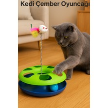 Ego Home Çıngarak Toplu Yaylı Fareli Kedi Çember Oyuncağı Kedi Eğlence Aksesuarı Kedi Oyun Çemberi