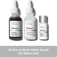 The Ordinary Sivilce ve Siyah Nokta Karşıtı Cilt Bakım Seti - Serum 30ML + Peeling 30ML + Toz Krem 5g