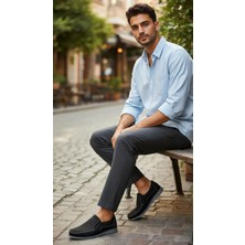 Eforia 2605 Siyah Hakiki Deri Tam Ortopedik Casual Günlük Erkek Ayakkabı