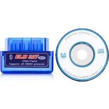 Sensör Modül Bluetooth Obd2 Araç Arıza Tespit Cihazı V2 Oto Diagnostik Tarayıcı + CD
