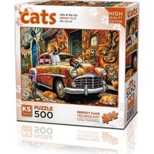 Herşey Trend 20073 Puzzle 500 Cats Of The Car