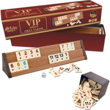 1010464 Vi̇p Ahşap Okey Takımı Açık Renk,star Okey
