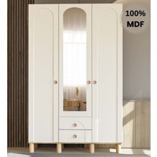 Flances Papatya 3 Kapak Mdf Ayaklı Tasarım Gardırop