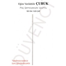 Düvenci Toptan Eğim Verilen Çelik Şemsiye Borusu, Üst Boru 120 cm (Plaj Şemsiyesiyle Uyumlu)