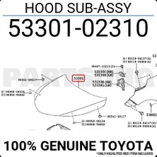 Premium Motor Kaputu Corolla 2019 Sonrası (Oem NO:5330102390)