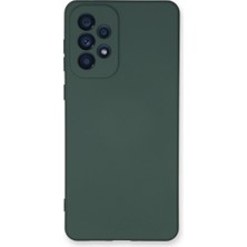 İlkyaz Fashion Samsung Galaxy A33 5g Kılıf Nano Içi Kadife Silikon - Koyu Yeşil