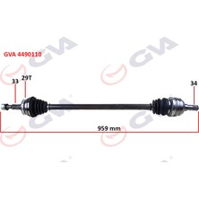 GVA Depomix Komple Aks Sağ Vectra B 1.6i-1.8i-2.0i 95-03 Abs Li 29 Diş 959MM