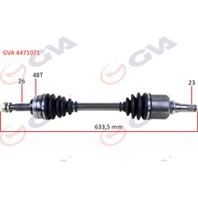 GVA Depomix Komple Aks Sol Corolla E12 1.4 Vvt-I 02-07 Abs Li 48DİŞ 633MM