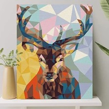 Esranın Dünyası Numaralı Boyama Tuval Seti - Geyik Tasarımlı 40X50 cm