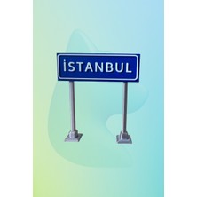 Aysluka Minyatür Istanbul Şehir Tabelası - Dekoratif Masaüstü Obje, Maket ve Diorama Aksesuarı