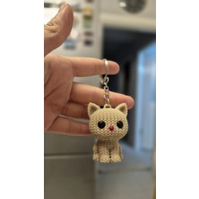 Örgü Desenli Kedi Anahtarlık