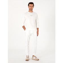 Cacharel Erkek Ekru Regular Fit %100 Pamuk Eşofman Altı 50302491-VR019