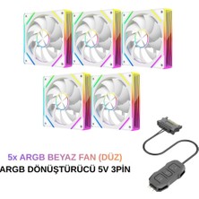 Next Gaming NG-D120W 5x Argb Pwm 120MM Kasa Fanı Beyaz