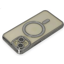 Durukar®  iPhone 14 Kılıf Joke Simli Magneticsafe Kılıf - Gri