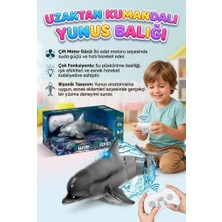 Farbu Oyuncak Uzaktan Kumandalı Interaktif Yunus Balığı - Su Püskürtmeli Işıklı ve Çift Motorlu Akrobatik Su Oyuncağı
