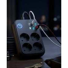 İlanib Ticaret Akım Korumalı Uzatma Prizi 4 USB 2 Type C Dayanıklı ve Güvenli Tasarım