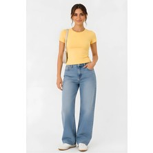 Lili Woman Kadın Slim Fit Bisiklet Yaka Basic T-Shirt E.8007