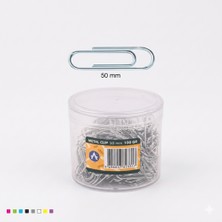 Ark 50 mm Metal Ataç 100 Gram Şeffaf Silindir Kutu 1 Adet