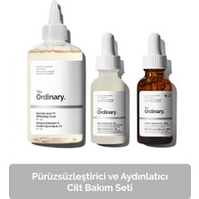 The Ordinary Pürüzsüzleştirici ve Aydınlatıcı Cilt Bakım Seti - Tonik 100ML + Göz Serumu 30ML + Leke Serumu 30ML