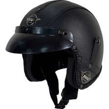Tex 701 Jyt Siyah Deri Kask
