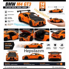 Oyuncak Spor Araba Metal Bmw M4 Gt3 Competition Racing Diecast Premium Model Araç 14 cm Açılır Kapı