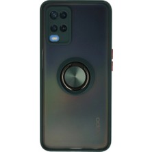 Selfbuysell Oppo A54 4g Kılıf Montreal Yüzüklü Silikon Kapak - Yeşil