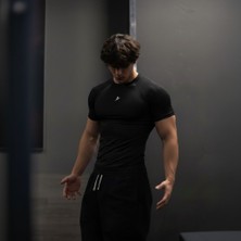 Fightron Erkek Compression Spor Tişört Slim Fit Rahat Kumaş Fitness Gym Antreman Özel Spor T-Shirt